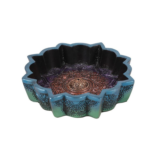 Pacific Giftware Colorful Mandala Incense Holder Burner Resin Home Decor