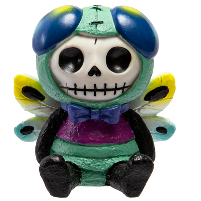 Furrybones Summit Collection Dragonfly Tombo Figurine Decorative Signature Skeleton in Colorful Dragonfly with Cute Wing