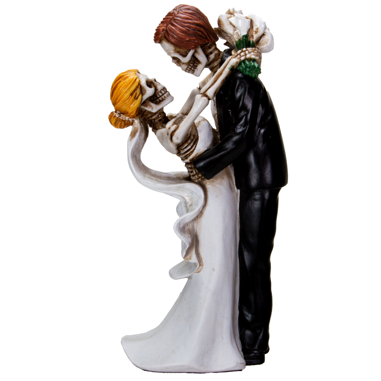 Love Never Dies Bride & Groom Lovingly Embrace Wedding Couple Resin Figurine