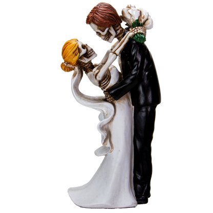 Love Never Dies Bride & Groom Lovingly Embrace Wedding Couple Resin Figurine