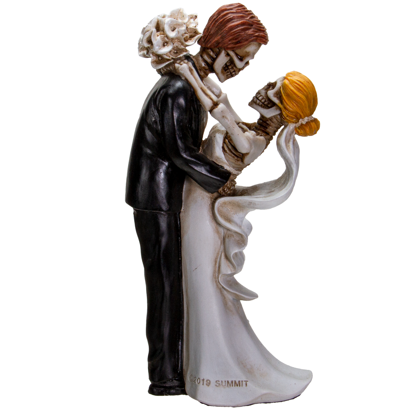 Love Never Dies Bride & Groom Lovingly Embrace Wedding Couple Resin Figurine