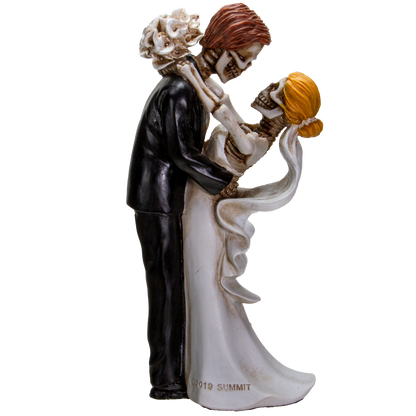 Love Never Dies Bride & Groom Lovingly Embrace Wedding Couple Resin Figurine