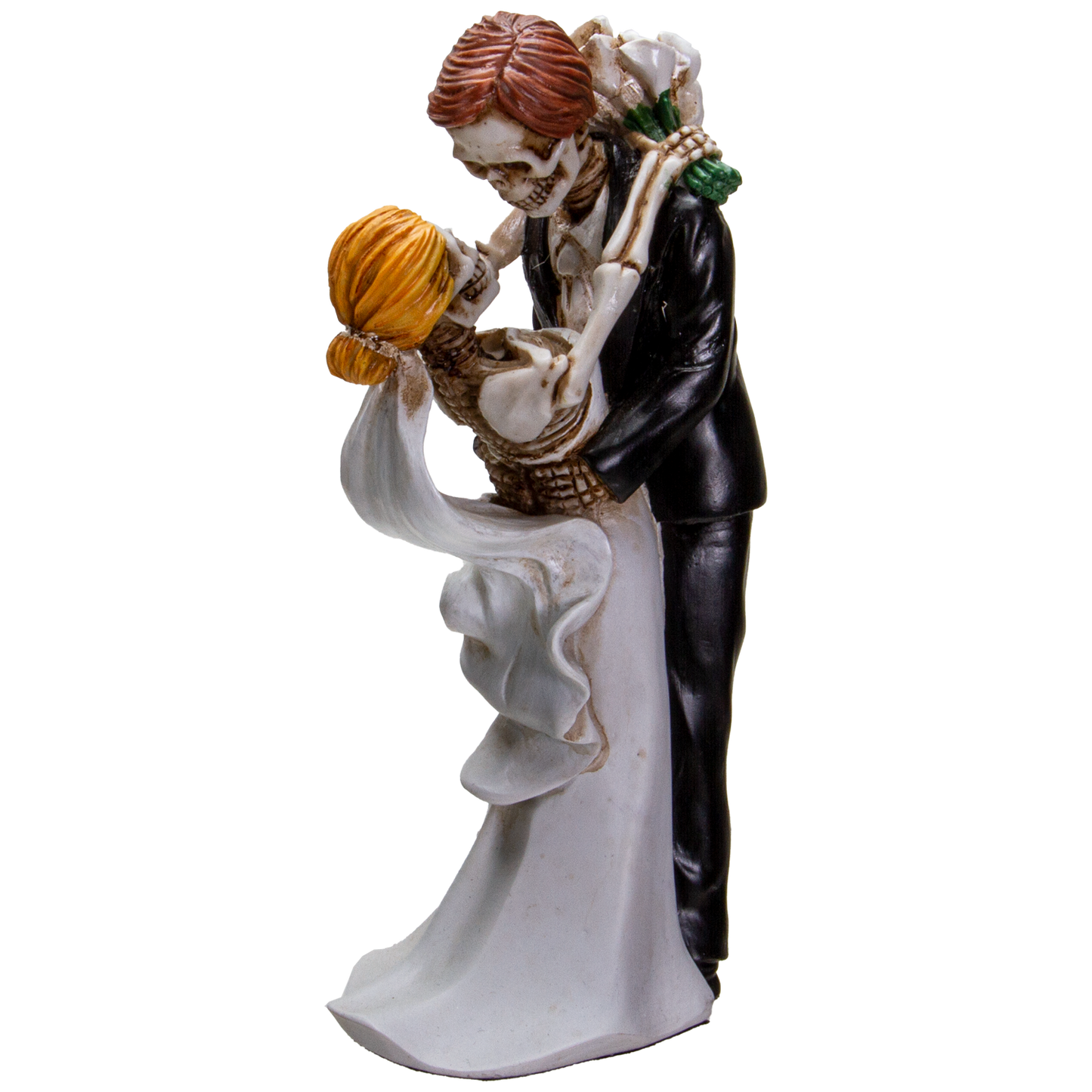 Love Never Dies Bride & Groom Lovingly Embrace Wedding Couple Resin Figurine