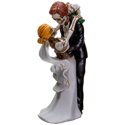 Love Never Dies Bride & Groom Lovingly Embrace Wedding Couple Resin Figurine