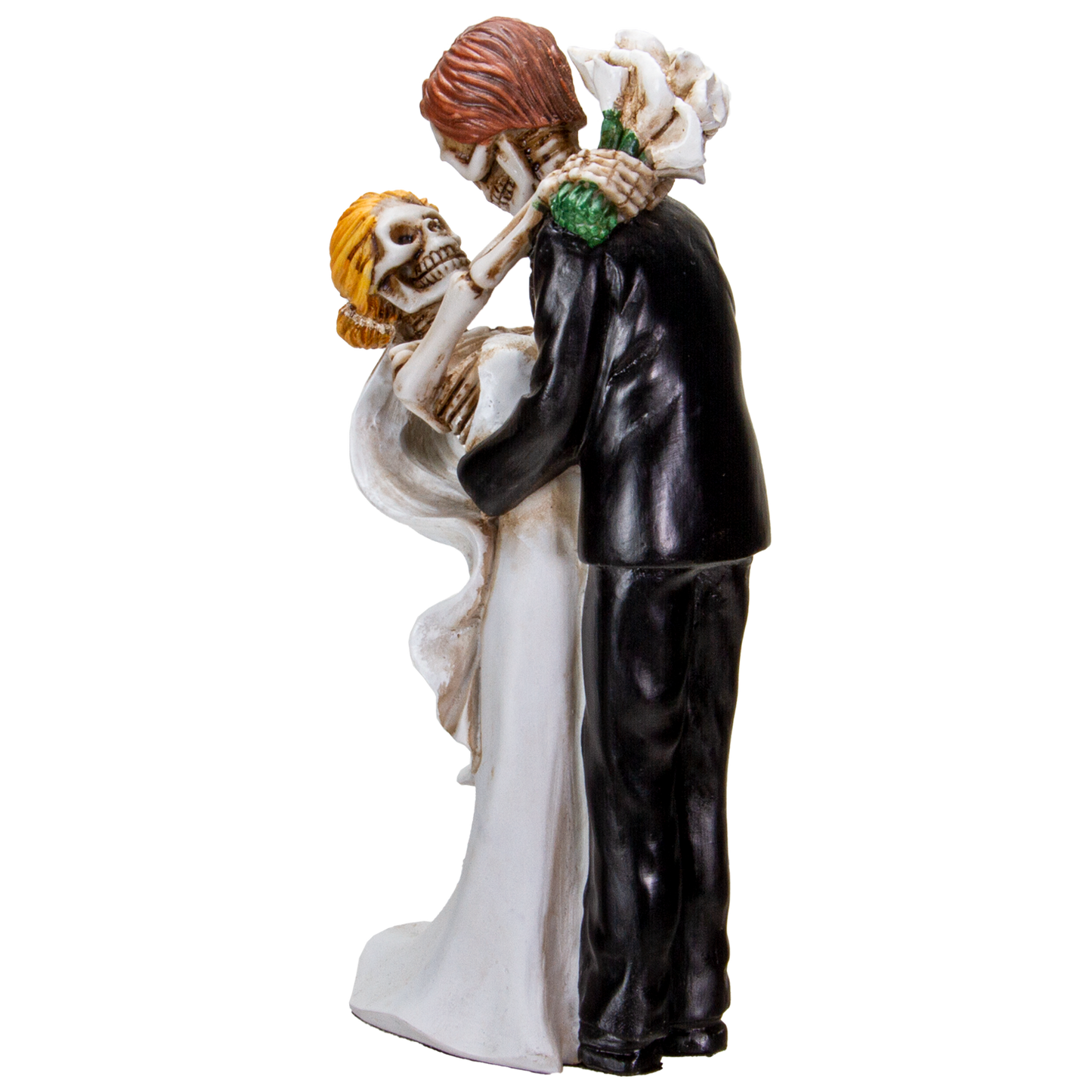 Love Never Dies Bride & Groom Lovingly Embrace Wedding Couple Resin Figurine