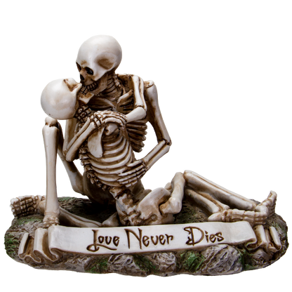 Love Never Dies Couple Sharing Affectionate Kiss Resin Collectible Figurine