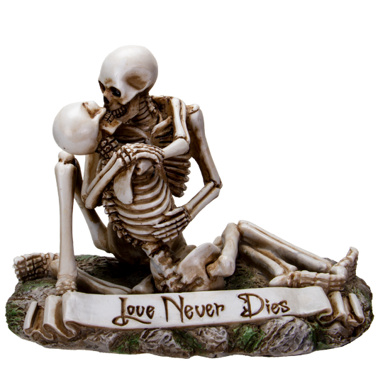 Love Never Dies Couple Sharing Affectionate Kiss Resin Collectible Figurine