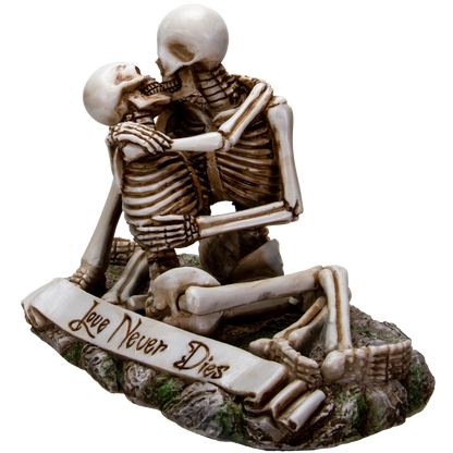 Love Never Dies Couple Sharing Affectionate Kiss Resin Collectible Figurine