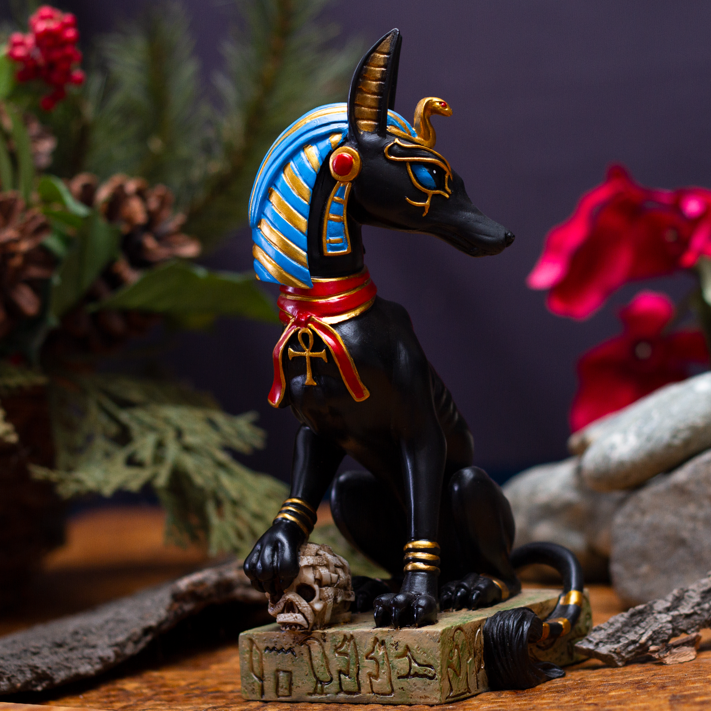 Pacific Giftware Ancient Egyptian God Anubis Sitting Pose Resin Figurine