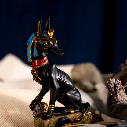 Pacific Giftware Ancient Egyptian God Anubis Sitting Pose Resin Figurine