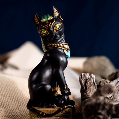 Pacific Giftware Ancient Egyptian Bastet Sitting Pose Resin Figurine