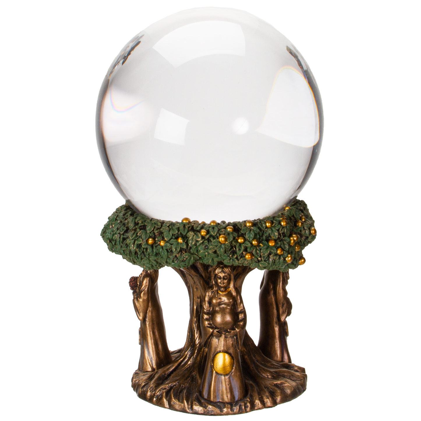 Pacific Giftware Mother Maiden Crone Gazing Glass Ball Resin Figurine