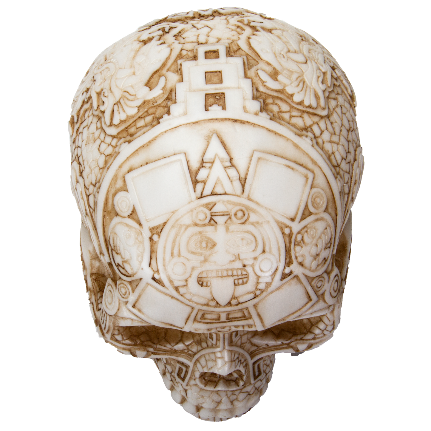 Aztec Skull Home Decor LED Lamp with Two USB Charging Ports, White