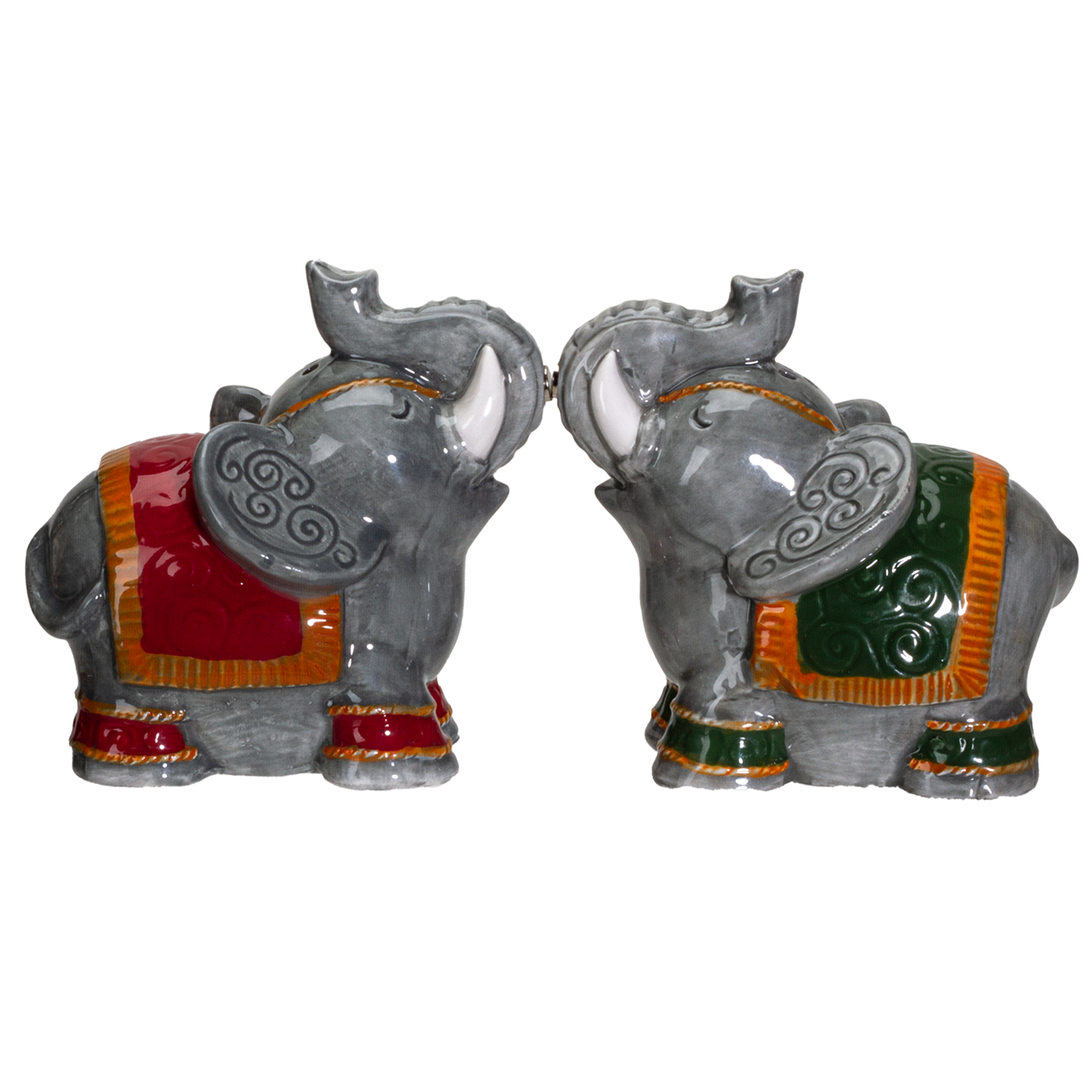 Raja Elephants Ceramic Salt and Pepper Shakers Set