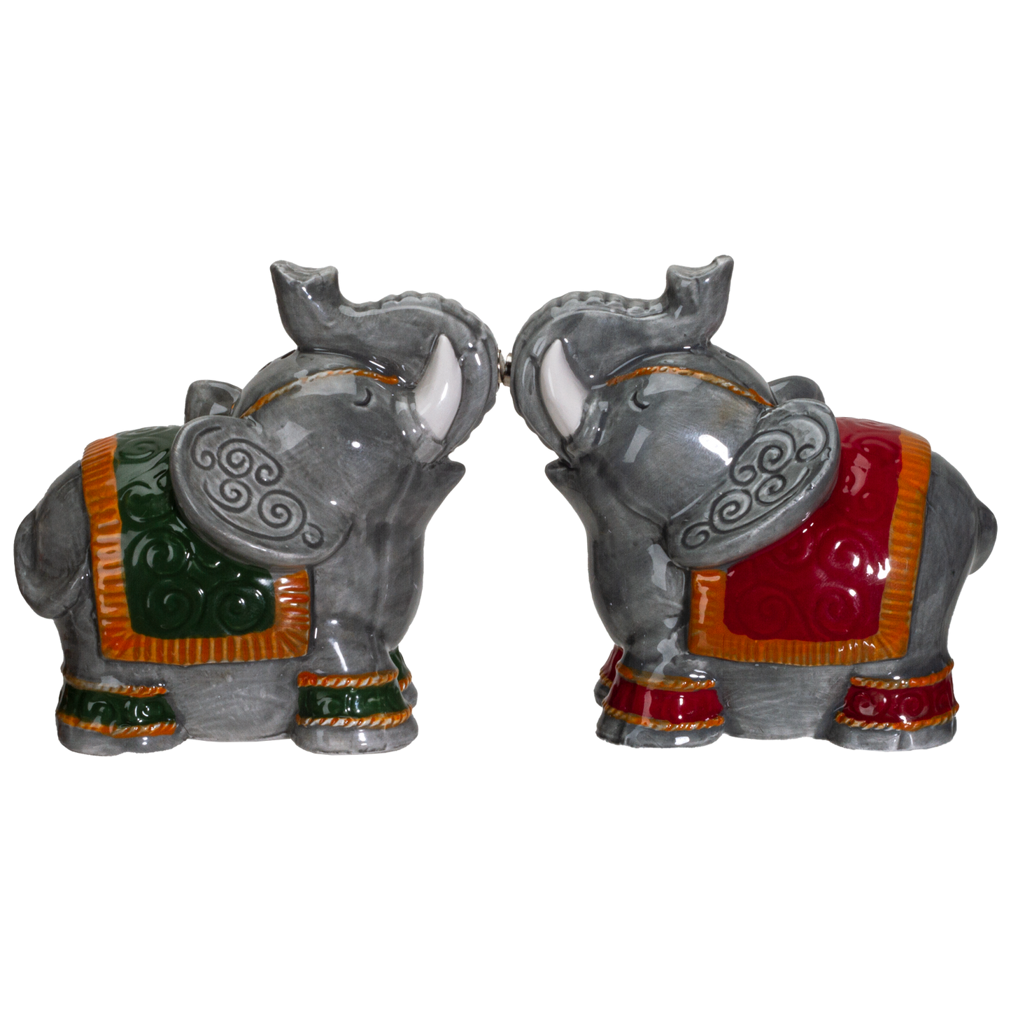 Raja Elephants Ceramic Salt and Pepper Shakers Set