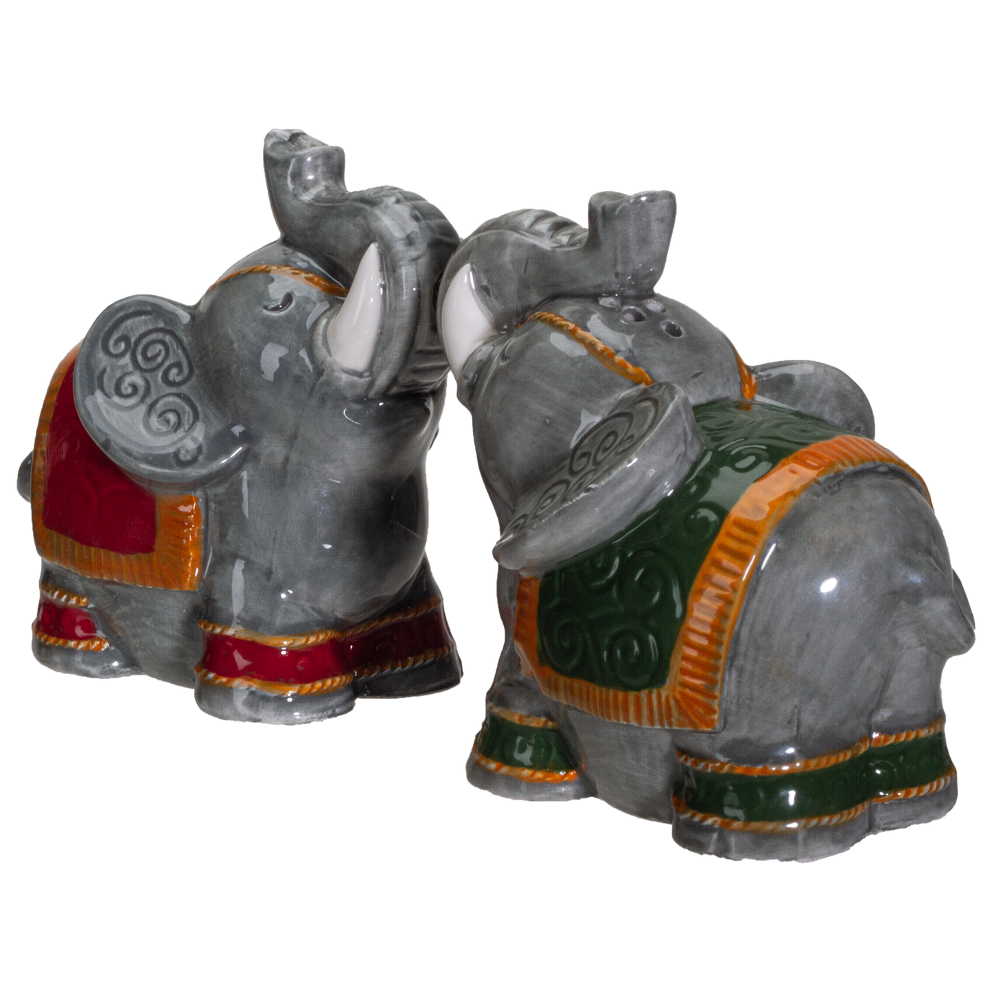 Raja Elephants Ceramic Salt and Pepper Shakers Set