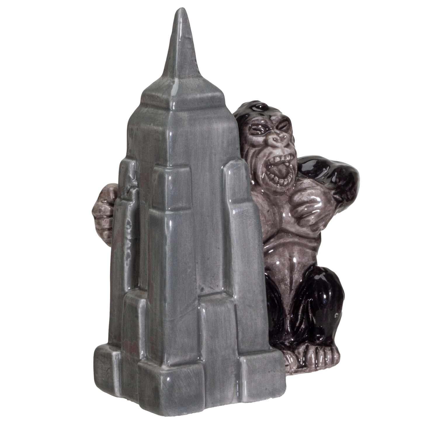 NY Empire State Building with Giant King Kong Monster Ceramic Salt and Pepper Shakers Set