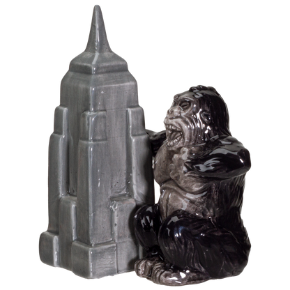 NY Empire State Building with Giant King Kong Monster Ceramic Salt and Pepper Shakers Set