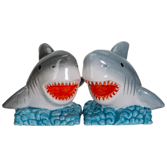 Shark Jaws King of the Ocean Ceramic Salt and Pepper Shakers Set