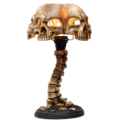 Incomplete Resurrection Skull Faced Desk Lamp Resin Home Decor