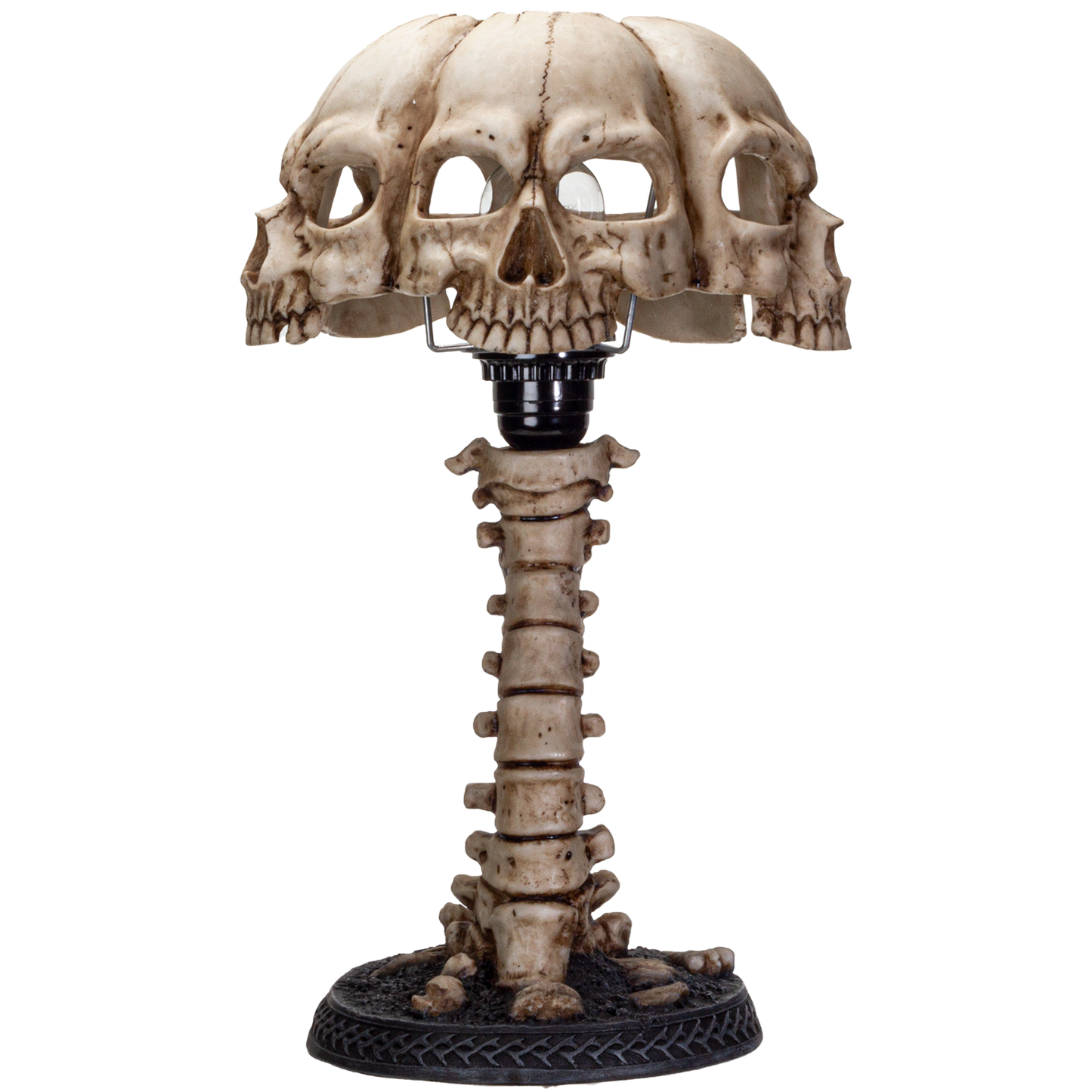 Incomplete Resurrection Skull Faced Desk Lamp Resin Home Decor