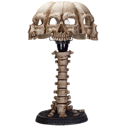 Incomplete Resurrection Skull Faced Desk Lamp Resin Home Decor