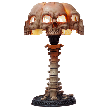 Incomplete Resurrection Skull Faced Desk Lamp Resin Home Decor