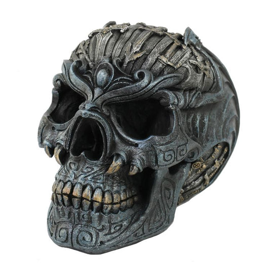 Fantasy Warrior Sword Skull Collectible Resin Home Decor Statue