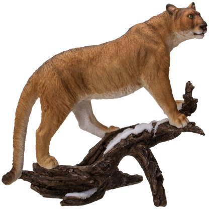 Realistic Cougar Big Cat Resin Figurine Statue