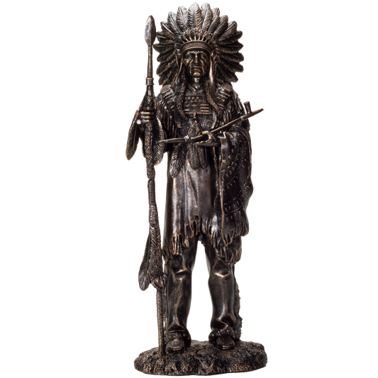 Indian Native American Sculpture Resin Collectible Figurine Statue