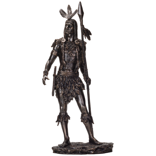 American Indian Warrior with Spear 19.75 inches tall