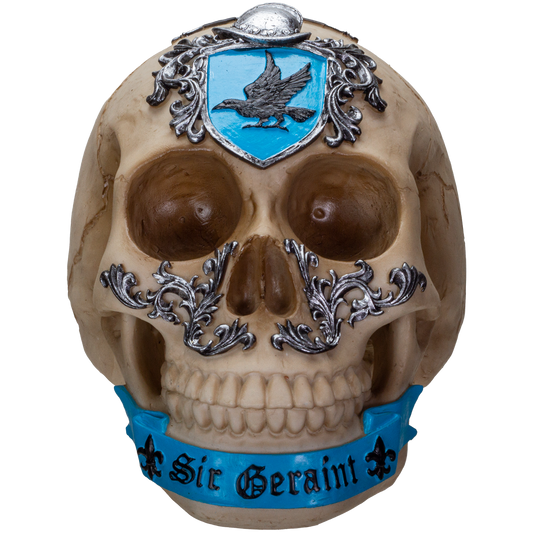 The Knights of the Round Table King Arthur's Knight Skulls Sir Geraint Resin Skull Figurine