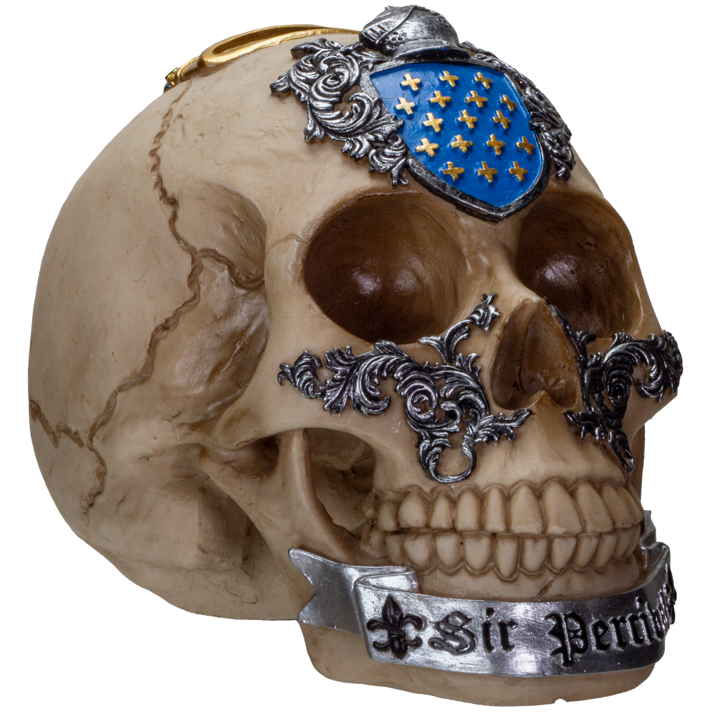 The Knights of the Round Table King Arthur's Knight Skulls Sir Percival Resin Skull Figurine