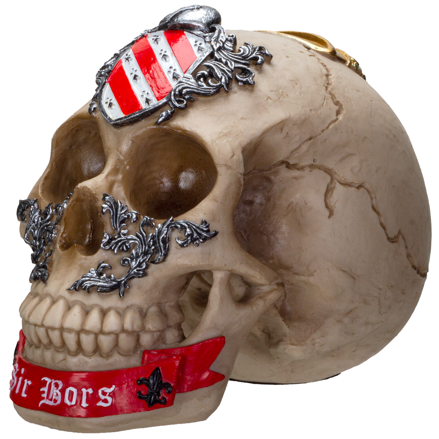 The Knights of the Round Table King Arthur's Knight Skulls Sir Bors Resin Skull Figurine