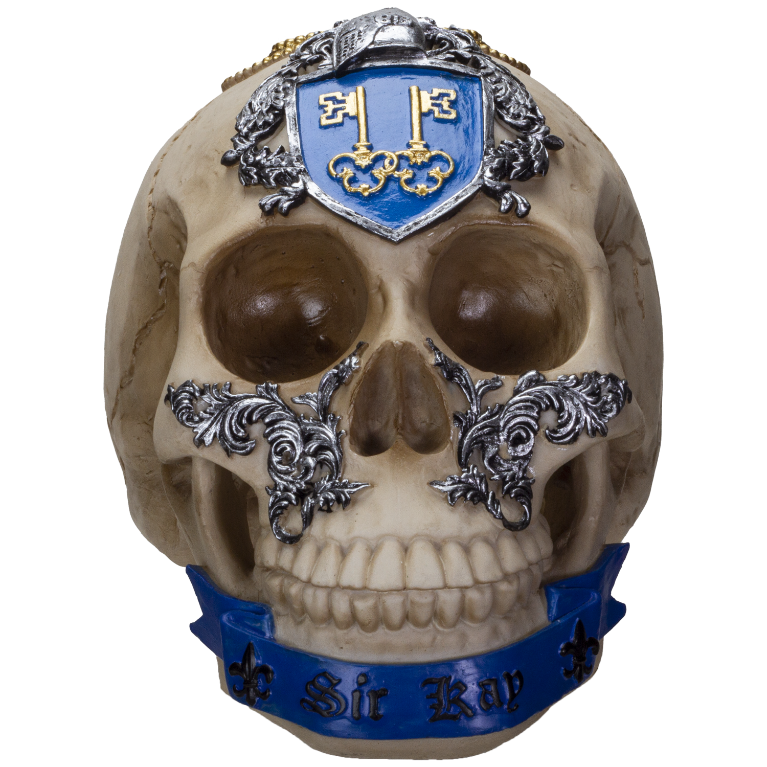 The Knights of the Round Table King Arthur's Knight Skulls Sir Kay Resin Skull Figurine