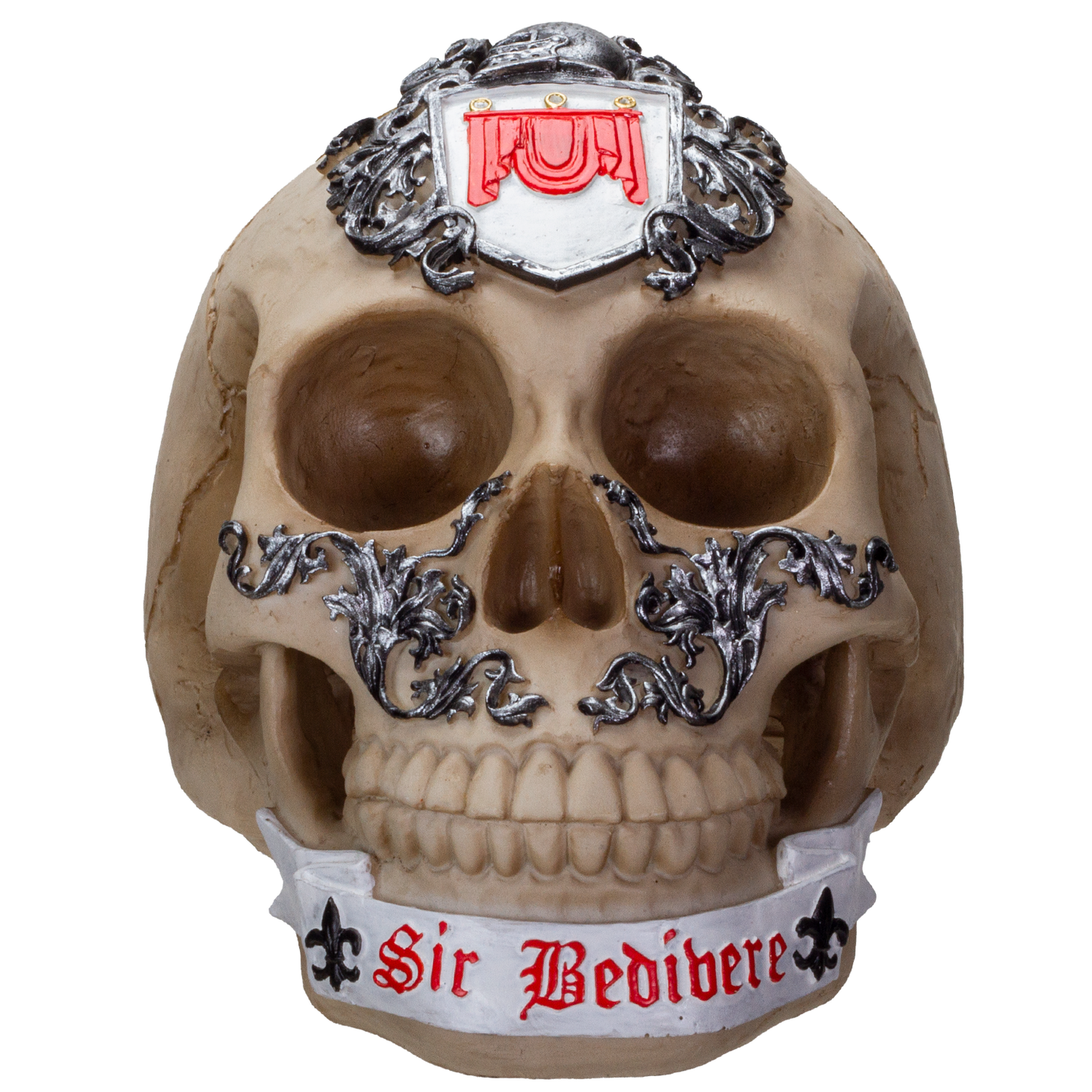 The Knights of the Round Table King Arthur's Knight Skulls Sir Bedivere Resin Skull Figurine