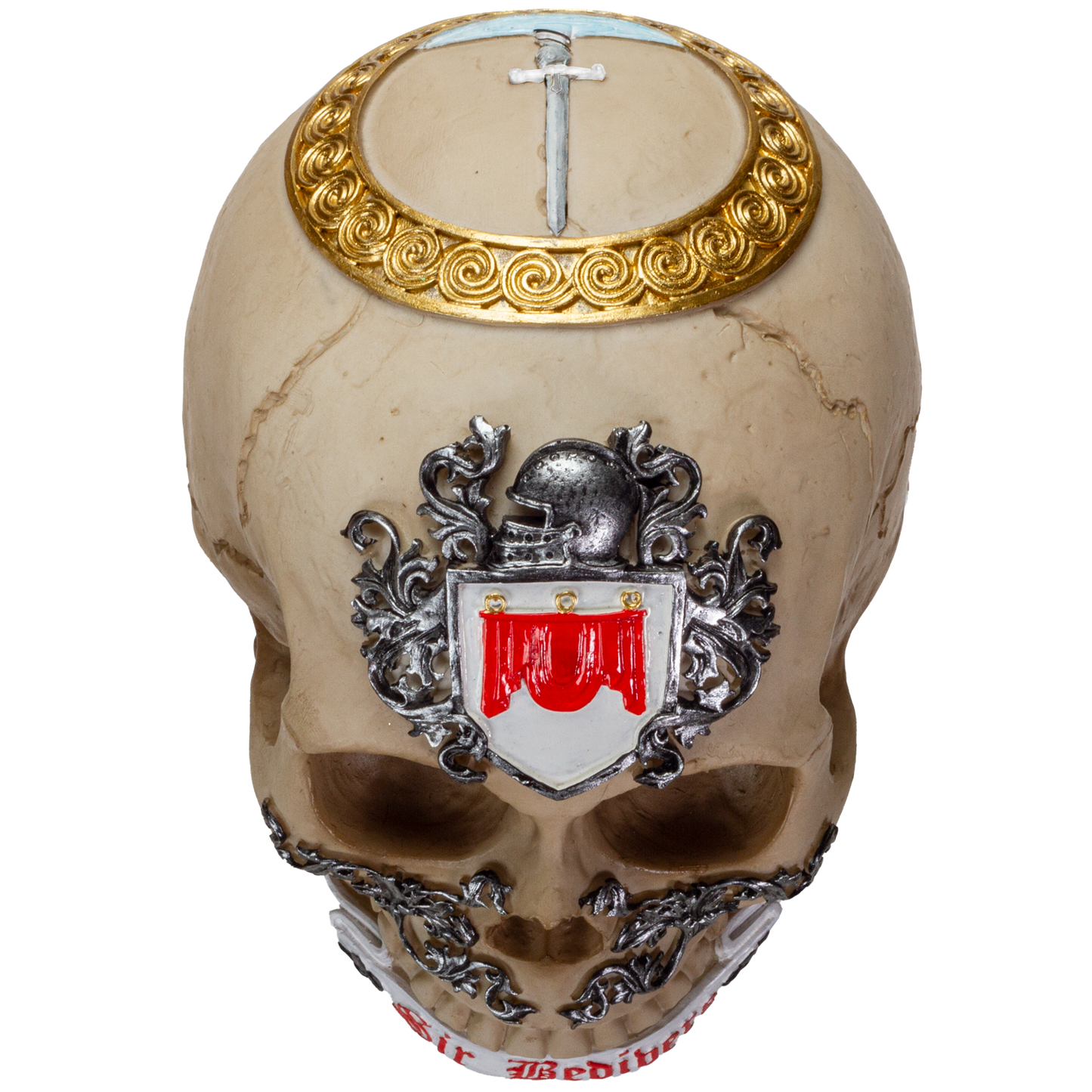 The Knights of the Round Table King Arthur's Knight Skulls Sir Bedivere Resin Skull Figurine