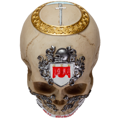 The Knights of the Round Table King Arthur's Knight Skulls Sir Bedivere Resin Skull Figurine