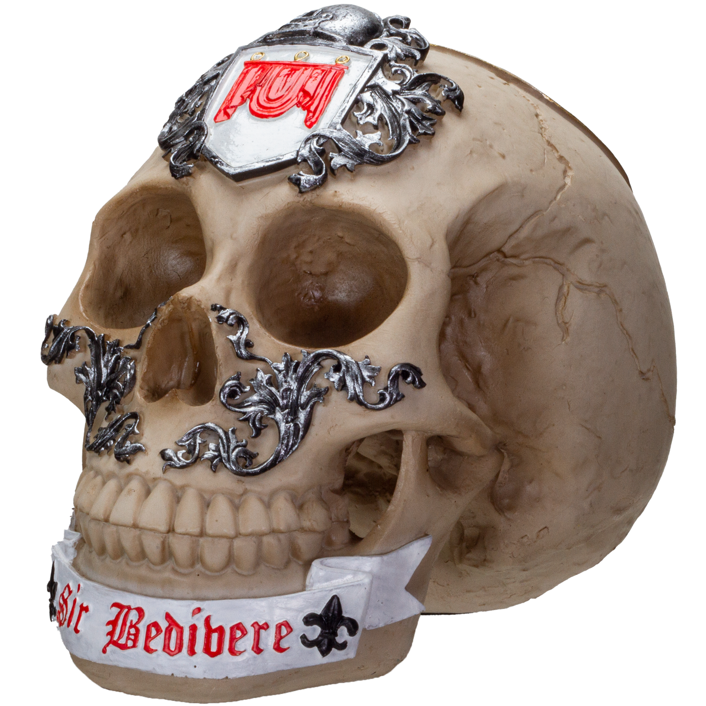 The Knights of the Round Table King Arthur's Knight Skulls Sir Bedivere Resin Skull Figurine