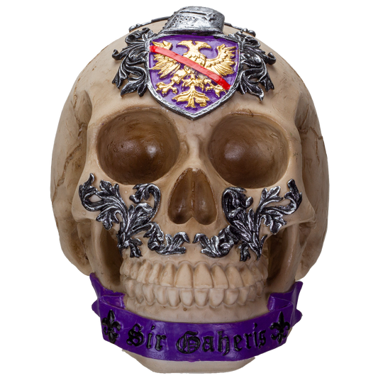 The Knights of the Round Table King Arthur's Knight Skulls Sir Gaheris Resin Skull Figurine