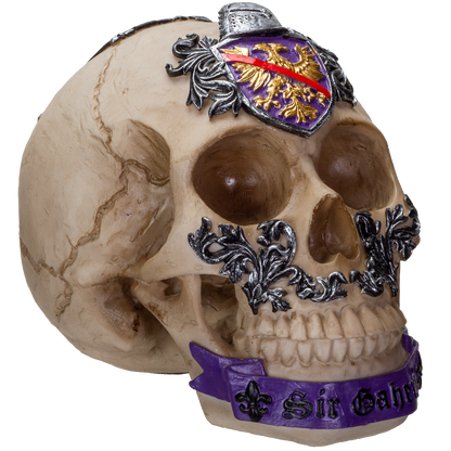 The Knights of the Round Table King Arthur's Knight Skulls Sir Gaheris Resin Skull Figurine