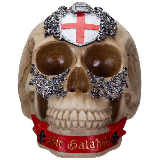 The Knights of the Round Table King Arthur's Knight Skulls Sir Galahad Resin Skull Figurine