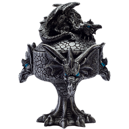 Fantasy Myths Legends Dragon Heads Dragon Baby Perching on Box Jewelry Trinket Box Figurine