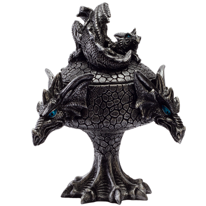 Fantasy Myths Legends Dragon Heads Dragon Baby Perching on Box Jewelry Trinket Box Figurine