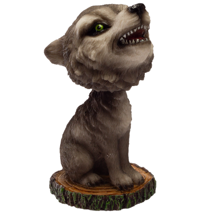 Pacific Giftware Howling Wolf Bobble Head Resin Figurine