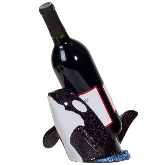 Ocean World Orca Killer Whale Wine Holder Home Decor