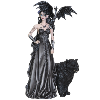 Nene Thomas Collection Mistress of Lycani with Winged Dragon and Bear Resin Figurine Statue