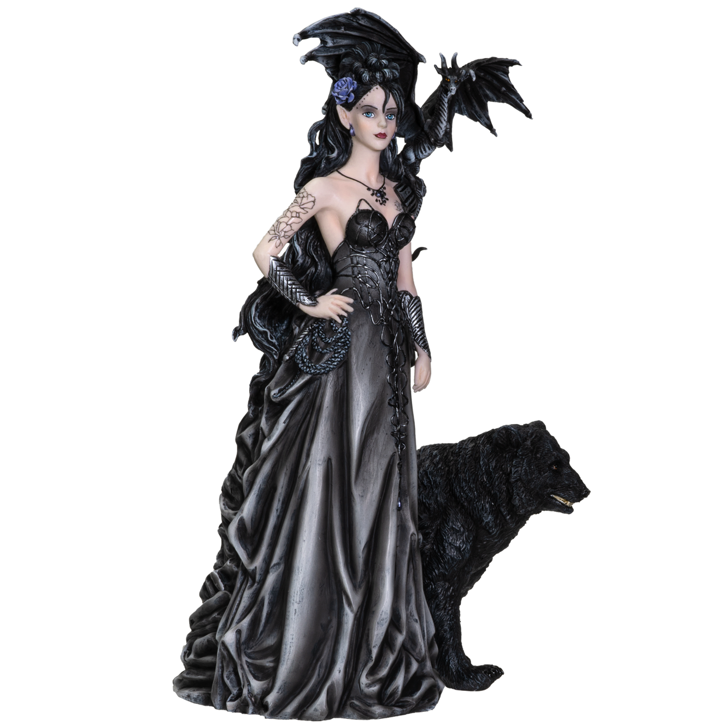 Nene Thomas Collection Mistress of Lycani with Winged Dragon and Bear Resin Figurine Statue