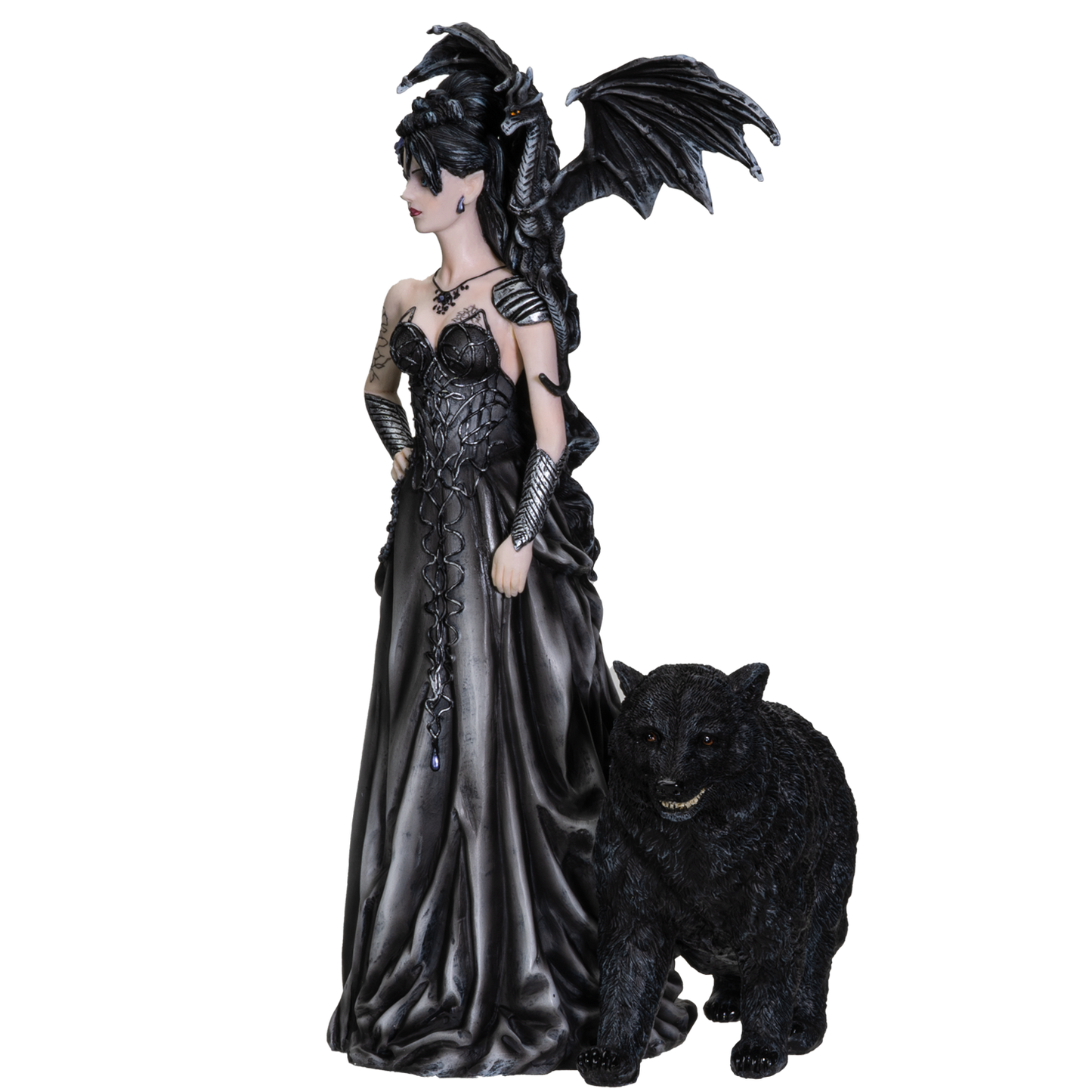 Nene Thomas Collection Mistress of Lycani with Winged Dragon and Bear Resin Figurine Statue