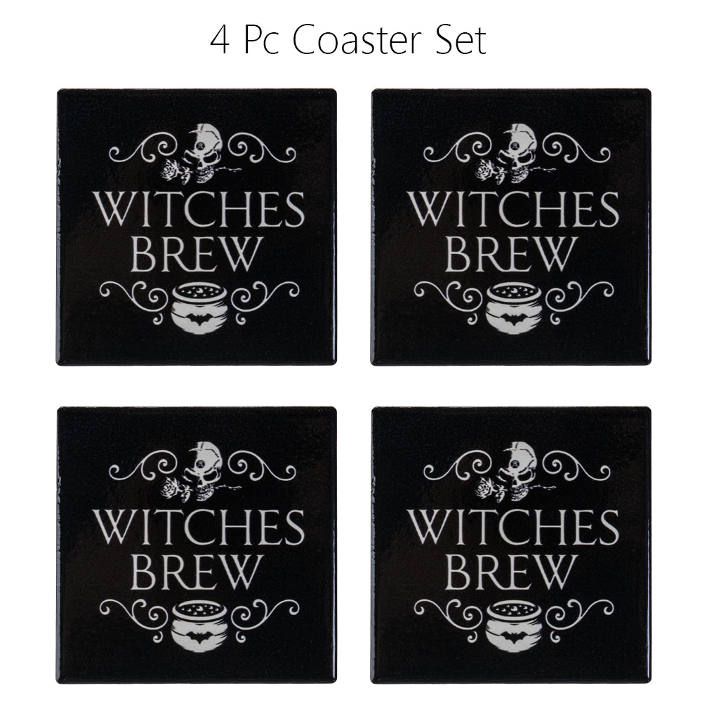 Witches Brew Ceramic Coaster With Cork Backing Set of 4